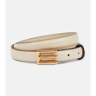 Christian Louboutin Bizbelt Logo Buckle Croc Embossed Calfskin