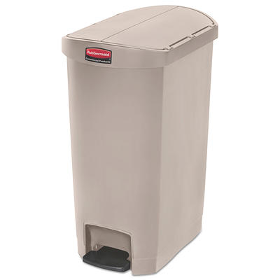 Rubbermaid 1971258 Gray 64 Qt. / 16 Gallon Slim Jim Rectangular Trash Can