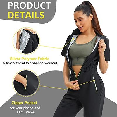 Sauna Suit For Women, Women's High Waist Stretch Slimming Workout Leggings,  Sweat Sauna Pants for Women,S,Black : : Sports & Outdoors