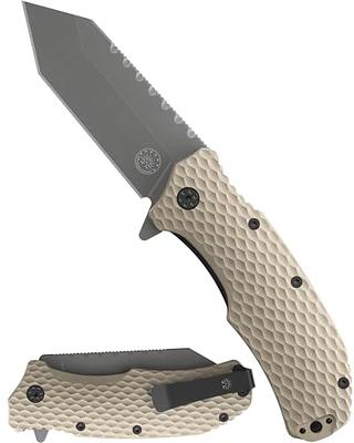  Dark Twin Blade Knife - Double Edge Folding Pocket with clip,  11 Stainless Steel Two Sharp Cut (Black) : Sports & Outdoors