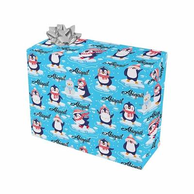 Birthday Wrapping Paper Roll for Boys Girls Kids Men Women - Blue