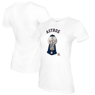 Women's Houston Astros Tiny Turnip White Military Star T-Shirt