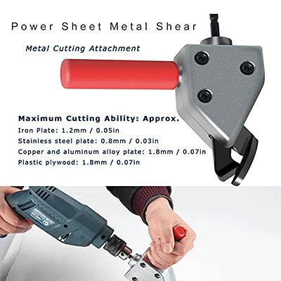 2022 New Electric Drill Plate Cutter, Metal Nibbler Drill Attachment  Electric Drill Shears, Metal Sheet Cutter Head for Electric Drill Clippers