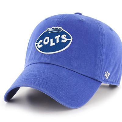 Men's Fanatics Branded Royal Indianapolis Colts Heritage Cuffed Knit Hat with Pom