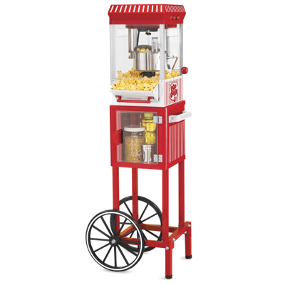 Olde Midway Retro-Style Popcorn Machine with 2.5-Ounce Kettle, Vintage  Tabletop Popper, Red 