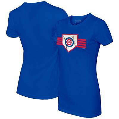 Chicago Cubs Tiny Turnip Infant Military Star Raglan 3/4-Sleeve T-Shirt -  White/Royal