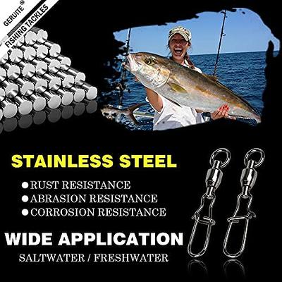 50Pcs/Lot Steel Interlock Snap Fishing Lure Tackle Ball Bearing