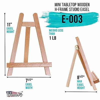 20 Large Natural Wood Display Stand A-Frame Artist Easel, 2 Pack -  Adjustable Wooden Tripod Tabletop Holder Stand for Canvas, Painting Party,  Signs