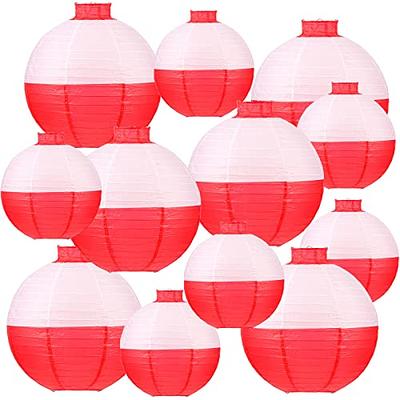 Set of 12 Fishing Bobber Round Paper Hanging Lanterns Fishing Birthday  Decorations Hanging Paper Lanterns for Fishermen Theme Party Decoration  Supplies, 12 Inches, 8 Inches (Red and White) - Yahoo Shopping