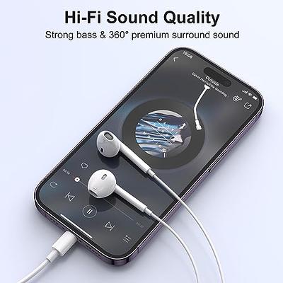 iPhone Headphones Wired Earbuds with Lightning Connector [MFi Certified]  Noise Isolating Earphones with Built-in Microphone & Volume Control