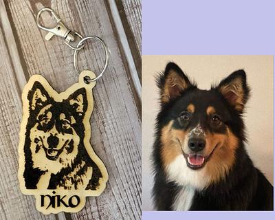 Personalized Pet Shaped Keychain