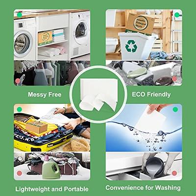 Zimwin Laundry Detergent Sheets, 80 Sheets Fresh Linen Scent Laundry Soap Sheets - Eco-Friendly Hypoallergenic Liquidless Washing Supplies for Dorm