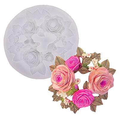 Round Shape Flower Molds Silicone Soap Candle Mold Polymer Clay Tool DIY  Cake Decor Chocolate Candy Cookie Baking Mould