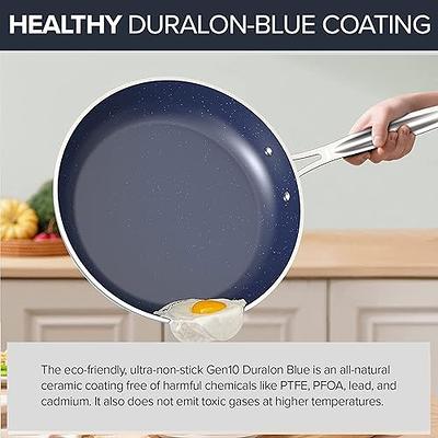 Nuwave 7pc Cookware Set Healthy Duralon Blue Ceramic Nonstick Coated,  Diamond Infused Scratch-Resistant, PFAS Free, Oven Safe, Induction Ready &  Evenly Heats, Tempered Glass Lids & Stay-Cool Handle - Yahoo Shopping