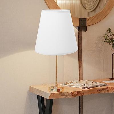 DOITOOL Minimalist Table lamp Drum lampshade Bedroom Table Light