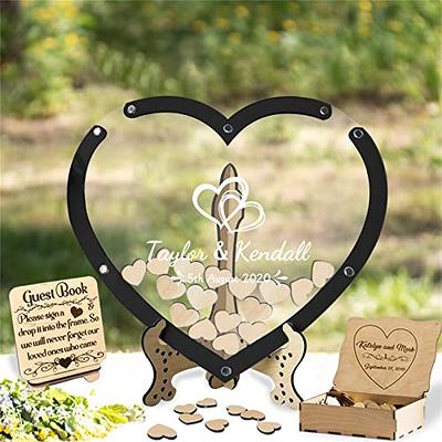 Kannino Wedding Guest Book, Guest Book Wedding Reception with Wooden Hearts  Drop Box, Wedding Guestbook Alternative, Wedding Guest Book Ideas, Rustic  Wedding Decor for Party, Wedding and Reception - Yahoo Shopping