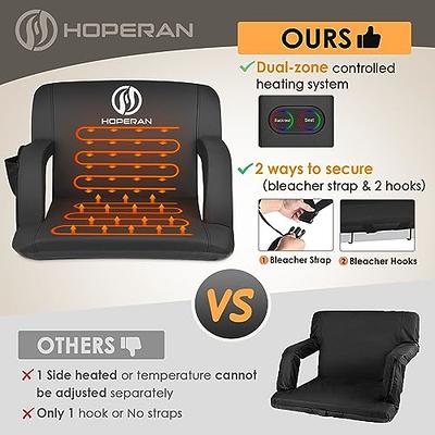 HOPERAN 21 Dual-Sided Heated Stadium Seats for Bleachers with Back  Support, 3 Levels Heating Stadium Seating for Bleachers Seat with Backrest,  5 Pockets Portable Stadium Chair for Outdoor Sports - Yahoo Shopping