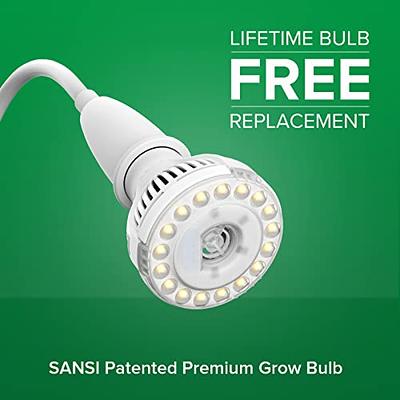 SANSI LED Grow Lights for Indoor Plants, 300W Full Spectrum 2-Head  Gooseneck Grow Lamp with Ceramic Tech, 20W Power Clip-on High PPFD Plant  Light with Optical Lens, 30W Grow Lights Kits 