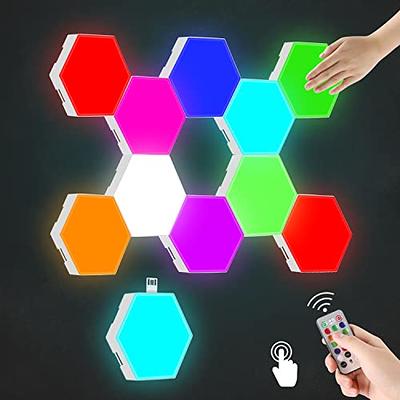 Hexagon Lights, RGB LED Wall Lights with Remote, Smart DIY Touch Sensitive  for Game Room Decor, Party (6-Pack) 