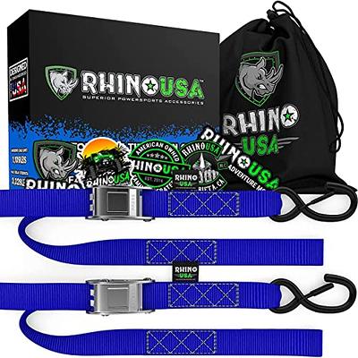 Rhino USA Motorcycle Tie Down Straps (2 Pack) Lab Tested 3,328lb Break  Strength, Steel Cambuckle Tiedown Set with Integrated Soft Loops - Better  Than a Ratchet Strap (Blue 2-Pack) - Yahoo Shopping