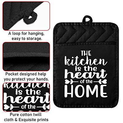 Oven Microwave Pot Holders, Set Of 4, Washable Printed Oven