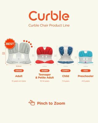 Curble Chair Teenager] Ergonomic Lower Back Chair Support, Lumbar Support  Back Posture Corrector (Blue) - Yahoo Shopping