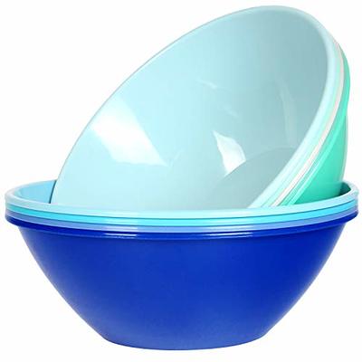 Youngever 32 Ounce Plastic Bowls, Large Cereal Bowls, Large Soup Bowls, Set  of 9 in 9 Assorted Colors