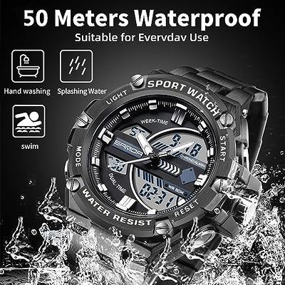 L LAVAREDO Mens Digital Watch Sports Military Watches Waterproof Outdoor  Chronograph Wrist Watches for Men with LED Back Ligh/Alarm/Date