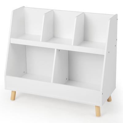 Costway 6 Cube Storage Shelf Organizer Bedroom Bookcase Square Cubby  Cabinet White