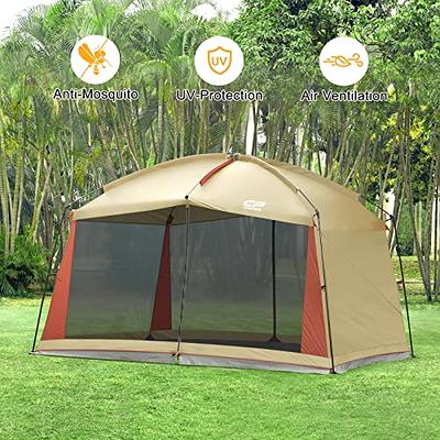 CAMPROS CP Screen House Room with 1 Side Wind/Sun Panel Canopy Tent Camping  Tent Screen Shelter Gazebos for Patios Outdoor Camping Activities,  12'X10'X90in(H) - Beige - Yahoo Shopping