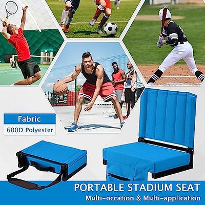 Sheenive Stadium Seats for Bleachers with Back Support, Bleacher Seats with  Backs and Cushion Wide, Padded Portable Folding Comfort Stadium Chair with  Shoulder Strap, Perfect for Sports Events - Yahoo Shopping