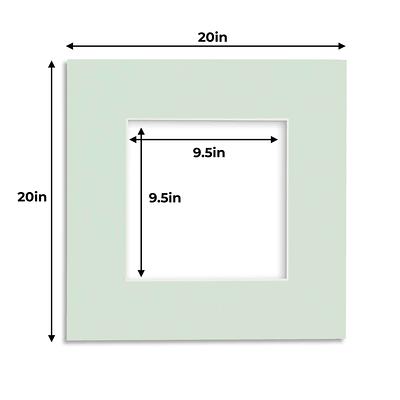 10x10 Mat for 20x20 Frame - Precut Mat Board Acid-Free Honeydew