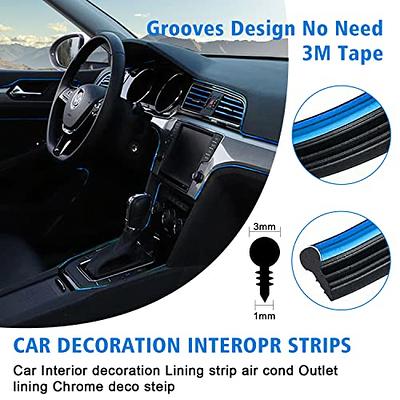 Car Interior Trim Strips with Installing Tool 16.4Ft Car Interior Moulding  Trim Strips Universal Car Interior Decorative Molding Trim for Door