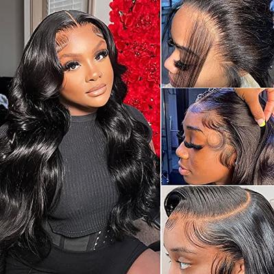 30 Inch Body Wave Lace Front Wigs Human Hair 180% Density Body Wave Frontal  Wigs Human Hair HD Lace 13x4 Lace Front Wigs for Black Women Human Hair