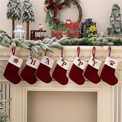 Mini Christmas Stockings With 26 Letter Christmas Decorations