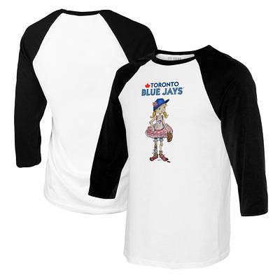 Atlanta Braves Tiny Turnip Women's Baseball Love Raglan 3/4-Sleeve T-Shirt  - White/Navy