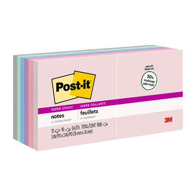 Post-it Pads in Supernova Neon Collection Colors Note Ruled 4 x 4