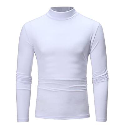 Short Sleeve Black T Shirts for Men 2023 Long Sleeve Turtleneck Warm Casual  Sweater Soft Comfy Solid Mock Pullover Undershirt Custom t Shirts White L -  Yahoo Shopping