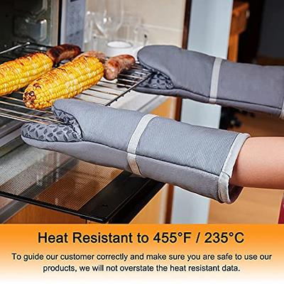 4pcs Oven Mitts and Pot Holders Set Heat Resistant BBQ Oven Gloves Hot Pads