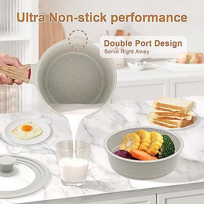 10pcs Nonstick Pots and Pans Set - Detachable Handle - Induction