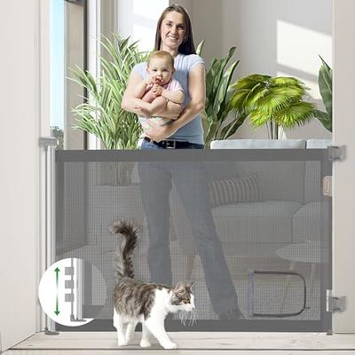 Retractable Baby Gates For Stairs Mesh Pet Gate Tall - Temu Mexico