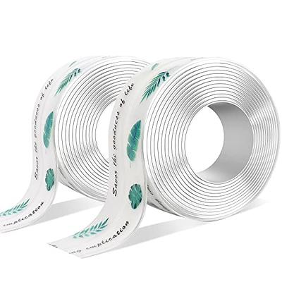 50m Caulk Strip, PVC Sealing Tape, Self Adhesive Caulking Roll, Waterproof Wall Sealant, Flexible Peel and Stick Caulking Tape for Wall Corner, Sink