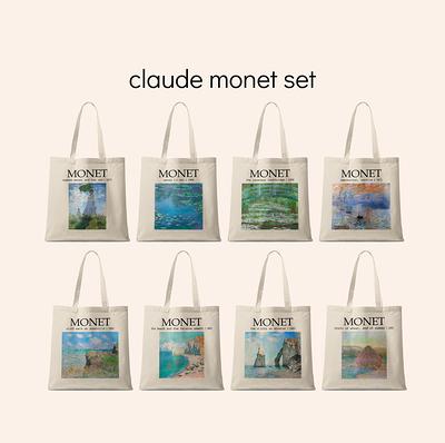 Claude Monet Tote Bag Aesthetic Tote Bag Dark Academia 