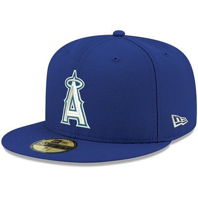 Men's New Era White/Navy California Angels Optic 59FIFTY Fitted Hat