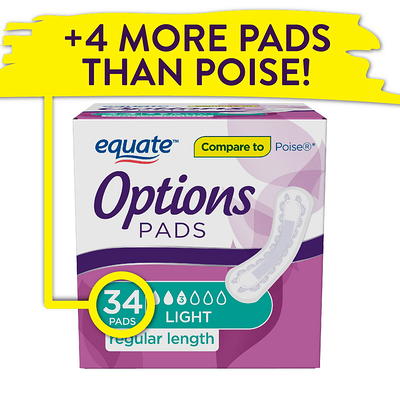 Poise Incontinence Pads & Postpartum Incontinence Pads, 6 Drop Ultimate  Absorbency, Long Length, 90 Count (2 Packs of 45), Packaging May Vary