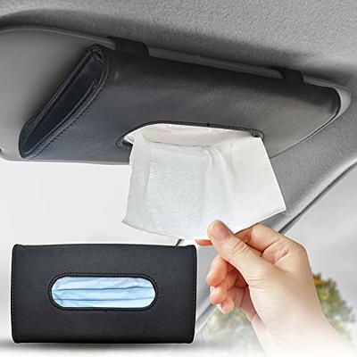 EcoNour Car Tissue Holder 9 x 5 inches - Black Sun Visor Napkin