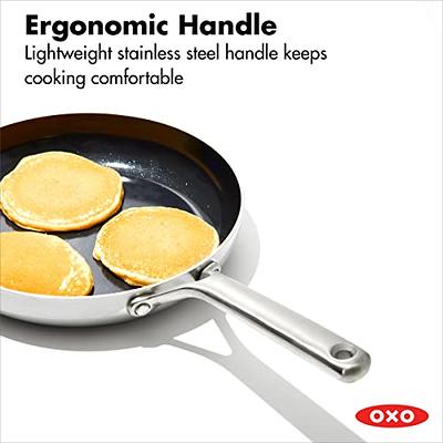 Stainless Steel Healthy Ceramic Nonstick, 8 Frying Pan Skillet, PFAS-Free,  Multi Clad, Induction, Dishwasher Safe