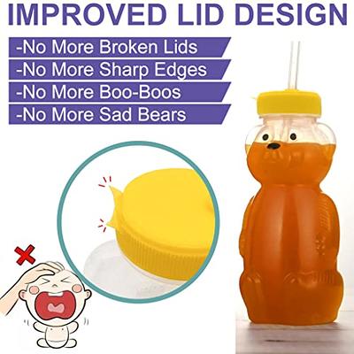 Honey Bear Straw Cups (3-Pack); 8-Ounce Therapy Sippy Bottles w/Flexible  Straws