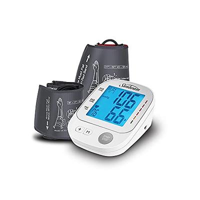 Blood Pressure Monitor Upper Arm Automatic Digital BP Monitor Adjustable  Large Cuff Backlit Display 2x500 Memories 4 AAA Batteries BP Machine BP  Meter