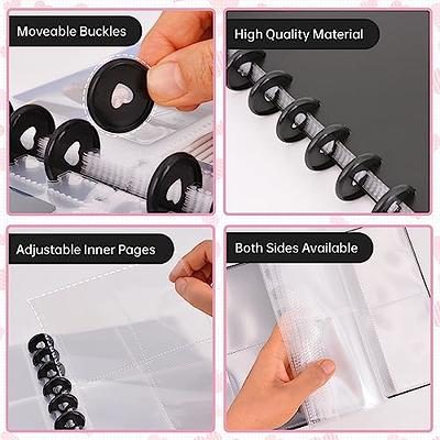 A5 3 Ring Binder Transparent Cover Photo Album PP inner Page Sleeves DIY  Photocard Collect Book for 3 4 5 6 7 8 Inch Cards